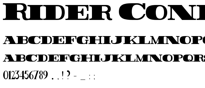 Rider Condensed ExtraBlack font